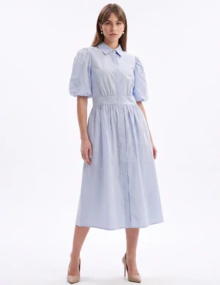 Vestido midi casual Petite para mujer