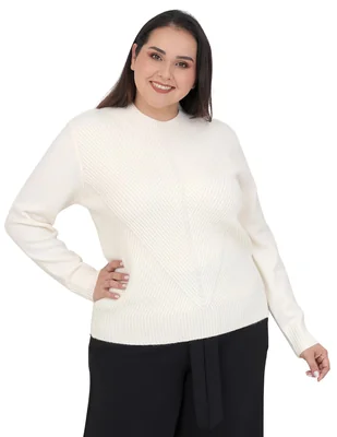Suéter cuello redondo para mujer