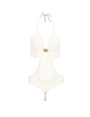 Body cuello Halter escote V para mujer