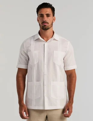 Guayabera manga corta para hombre