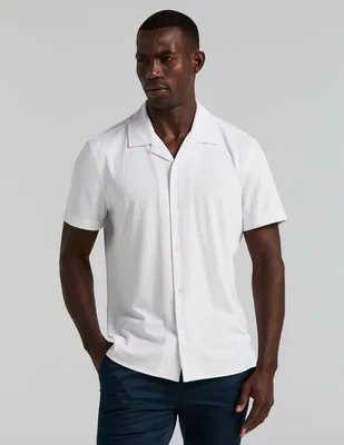 Camisa Casual de (si aplica) Poliéster manga Corta para hombre