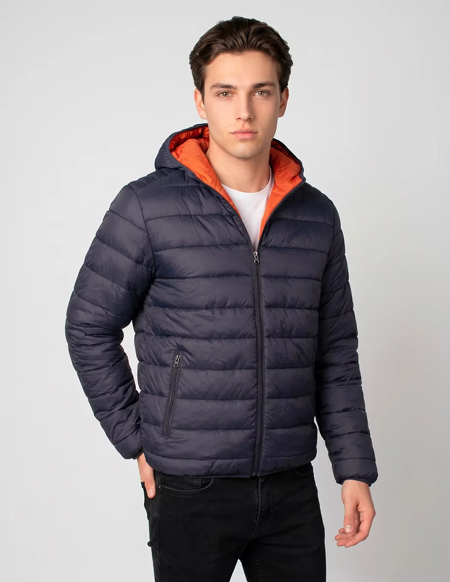 Chamarra capitonada aero reversible para hombre
