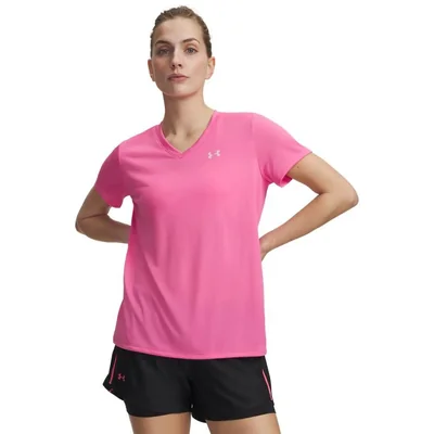 CAMISETA Mujer Under Armour Tech Cuello en V 637 Rosa LG