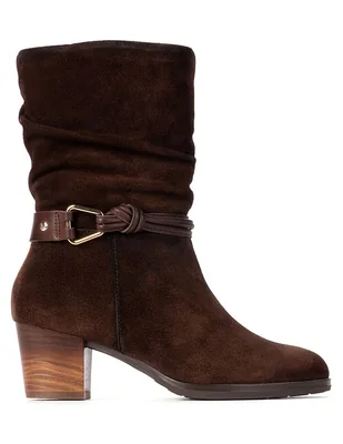 Bota arriba del tobillo de piel para mujer