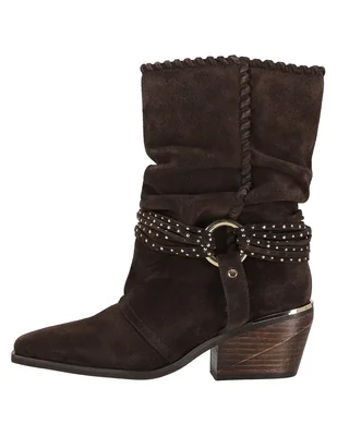 Bota arriba del tobillo de piel para mujer