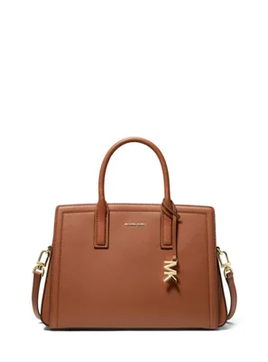 Bolso Satchel Michael Kors Laila Mediano Estilo Equipaje en Tono Dorado