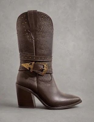 Bota Media pierna de Piel para mujer