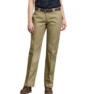 Pantalones de trabajo Dickies Flex Original Fit para mujer color caqui talla 12P