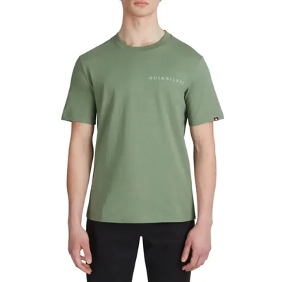 Camiseta Quiksilver Hombre Talla Media Verde Salvia Algodón Manga Corta