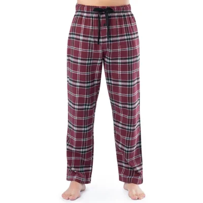Pantalones Fruit of the Loom X-Large a Cuadros Rojo Oscuro