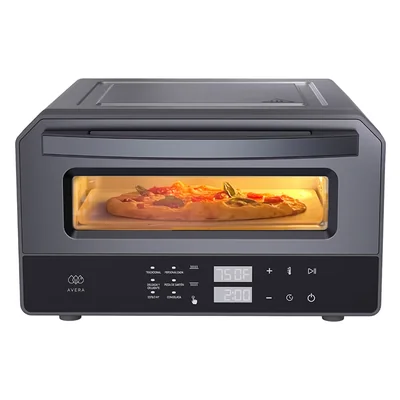 Horno Eléctrico Para Pizza de 12 pulgadas hasta 400°C con 6 funciones
