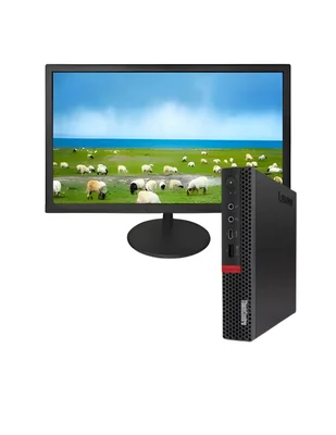 Pc Lenovo Tiny M75q Con Monitor De 20'' Amd Athlon 8gb De Ram 512gb Ssd Reacondicionado.