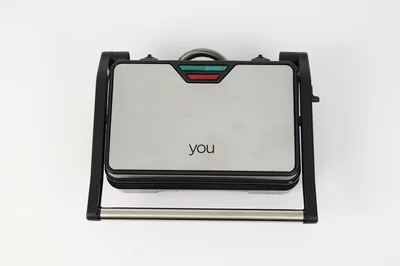 Sandwichera Panini Electrica 180° Acero Inoxidable 850w You Negro