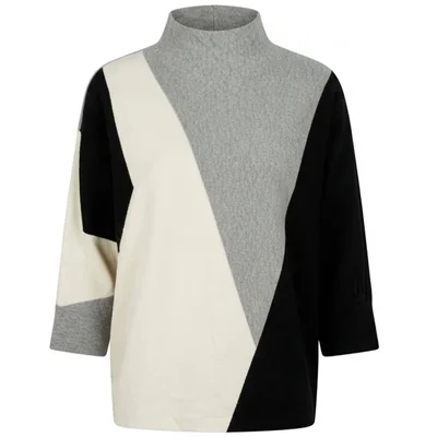 Suéter Geométrico Manga 3/4 Philosophy Woman para Mujer Casual