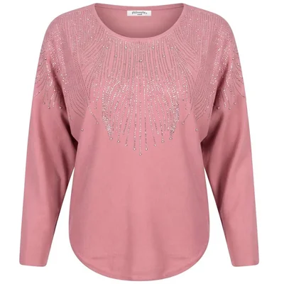 Suéter Cuello Redondo con Pedrería Philosophy Woman para Mujer Casual