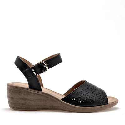 Sandalia para Mujer marca Tristanni shoes Negro cod. 132880