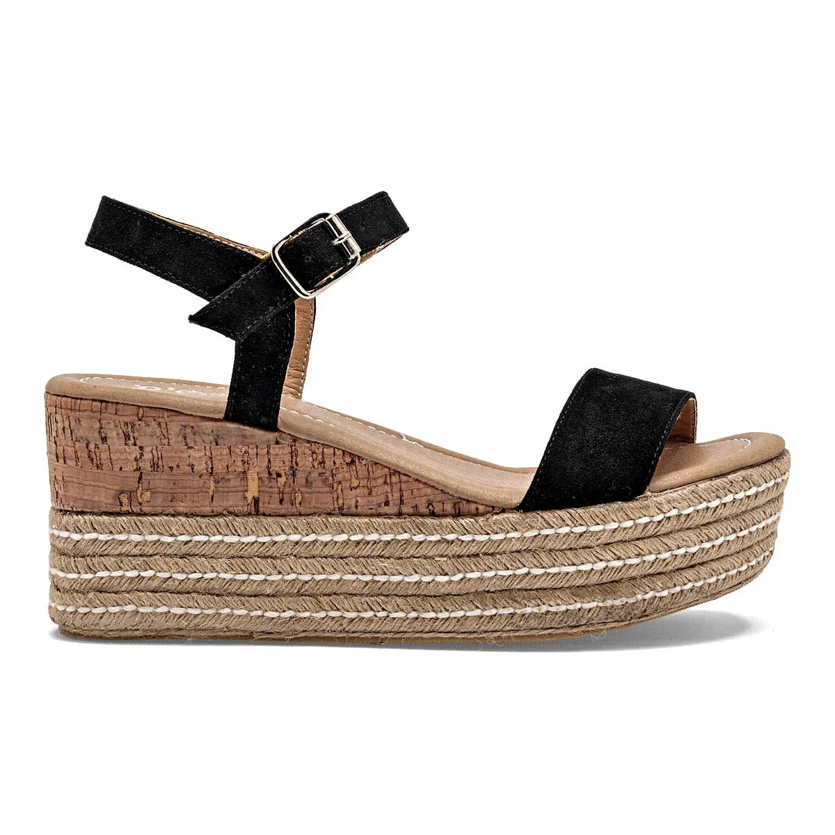 Sandalia plataforma para Mujer marca D'Cristian Negro cod. 125022