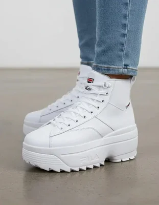 Tenis Fila Zora Dama Estilo Fashion Streetwear Blanco Lisa