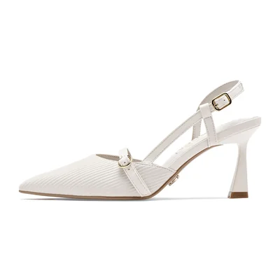 Zapatilla semiabierta para Mujer marca Clasben Marfil cod. 147259