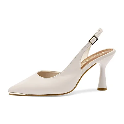 Zapatilla semiabierta para Mujer marca Clasben Marfil cod. 147445