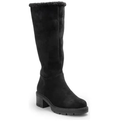 Bota Alta de Tacón Gamuza Jeanious para Mujer