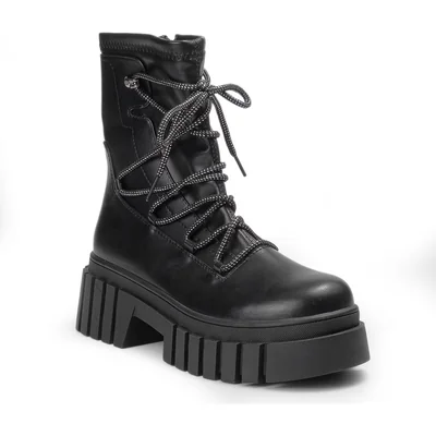 Bota Combat con Agujeta Jeanious para Mujer