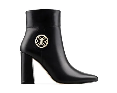 Botines Para Mujer Elegantes Botas Piel Davenia Mod. Ofelia Negro