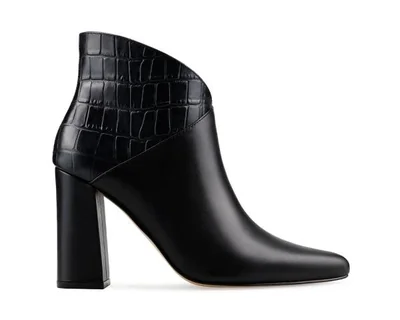 Botines Para Mujer Elegantes Botas Piel Davenia Mod. Minerva Negro