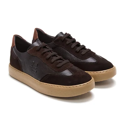 Tenis Casual en Piel 24 Hrs Café para Hombre