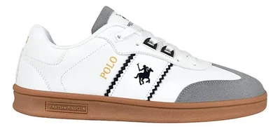 Tenis Polo Club York Team Hom013wbco Comodo Original Moda Blanco Liso