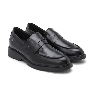 Mocasín con Antifaz en Piel 24 Hrs Negro para Hombre
