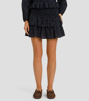 Falda Mini Cuadros Jimena Mujer