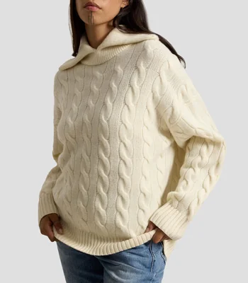 Suéter cuello camisero Mujer