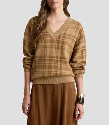 Suéter cuello V Mujer