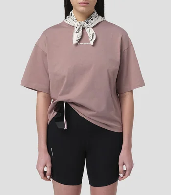 Playera cuello redondo manga corta sólido Mujer