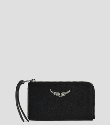 Tarjetero en piel graneada Card Grained Leather fantasía Unisex