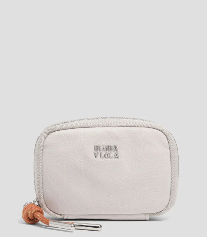 Cartera pequeña lisa con logo Mujer