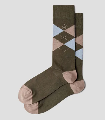 Calcetín con estampado rombos Hombre
