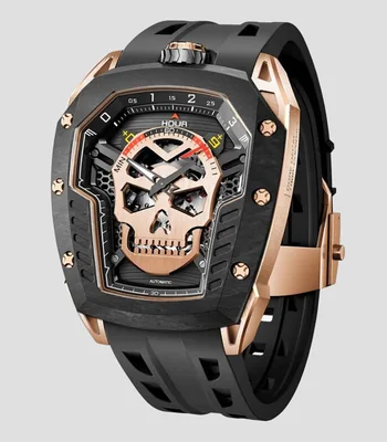 Reloj para Hombre Reactor-Core Casual Dorado Rosado, Negro