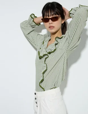 Blusa manga larga para mujer