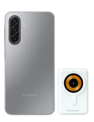 SAMSUNG A17 128GB SUPER AMOLED PLUS 6.7 PULGADAS COLOR GRIS + BATERIA PORTATIL MAGSAFE CYBERSHOP 10,000 MAH 22.5W