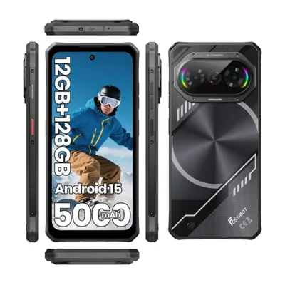 Fossibot F114 4G 4GB+128GB Negro Celular Rugged Resistente 6.67 Pulgadas 90hz Cámara 50MP AI