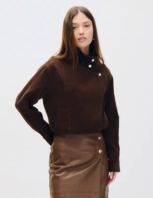 Chamarra bomber koya de algodón para mujer