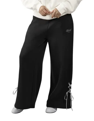 Pants wide leg con elástico para mujer