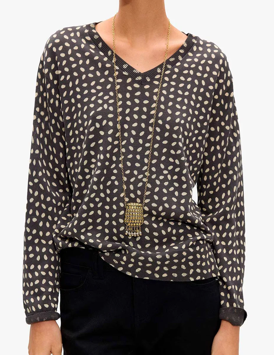 Suéter cuello v para mujer