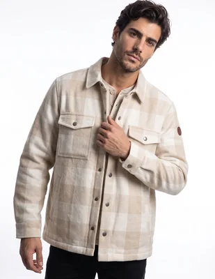Sobrecamisa casual manga larga para hombre