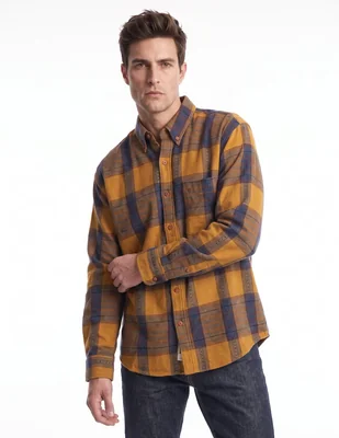 Camisa casual manga larga para hombre