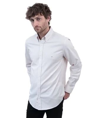 Camisa casual de algodón manga larga para hombre