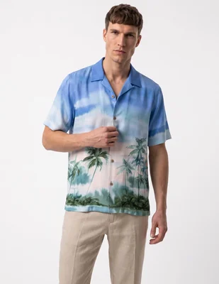 Camisa casual manga corta para hombre