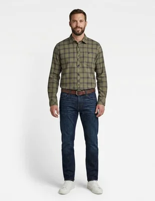 Camisa casual manga larga para hombre